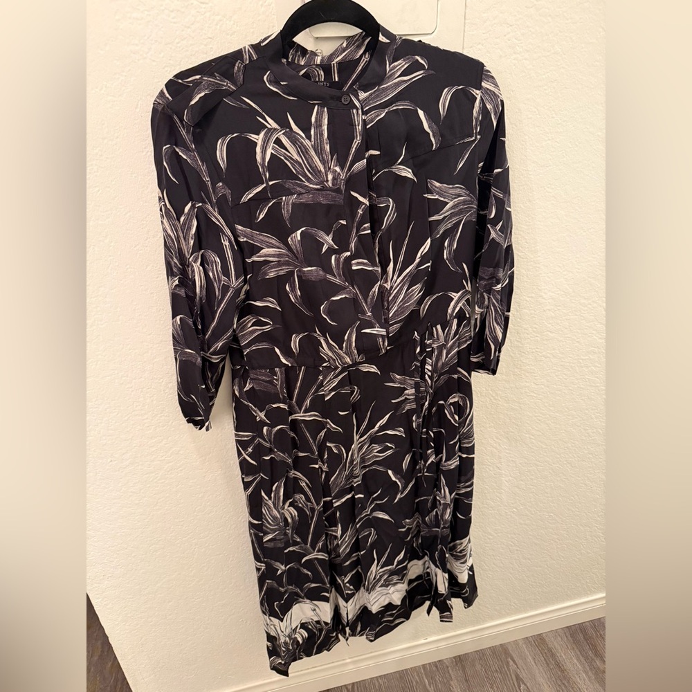 All Saints Black and White Floral Dress Size 6